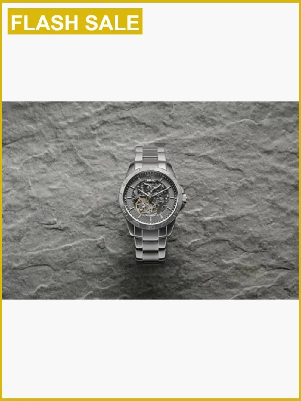 Men's Automatic Skeleton Watch Stainless Steel Water Resistant 42mm